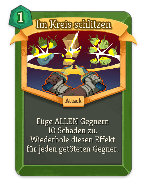 Im Kreis schlitzen