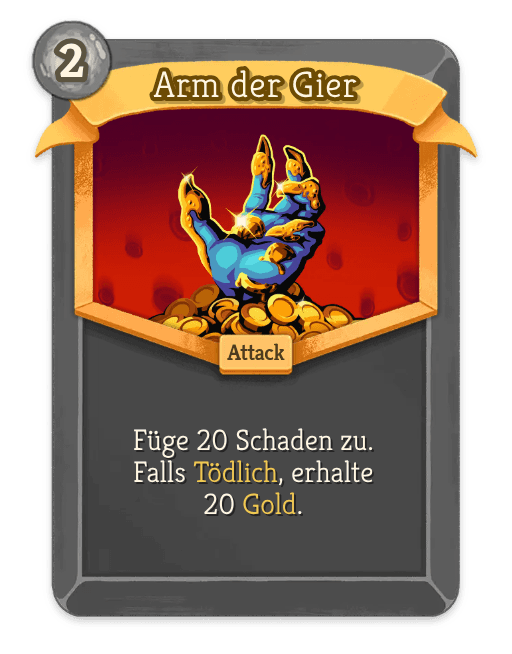 Arm der Gier