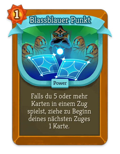 Blassblauer Punkt