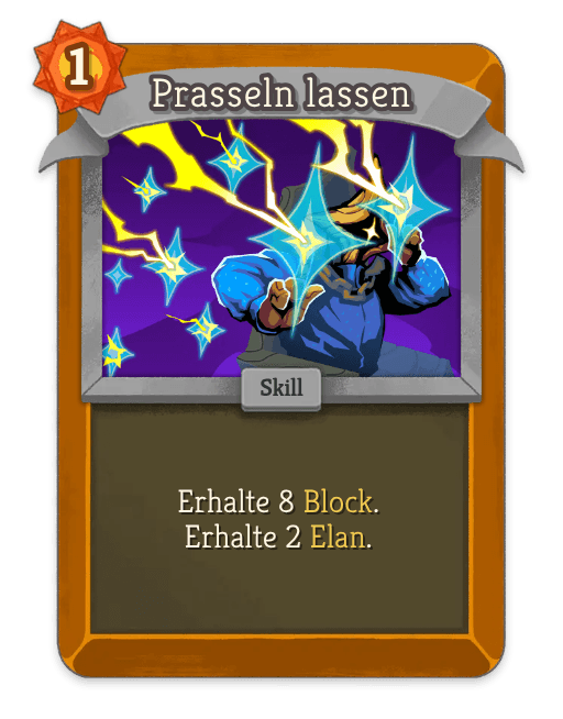 Prasseln lassen