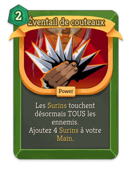 Éventail de couteaux