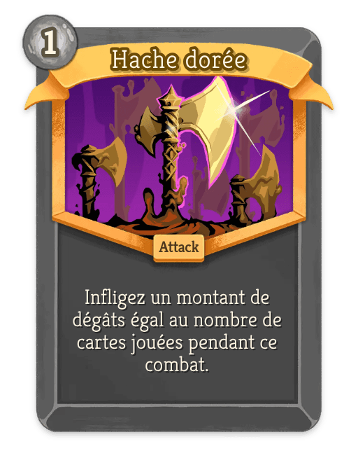 Hache dorée