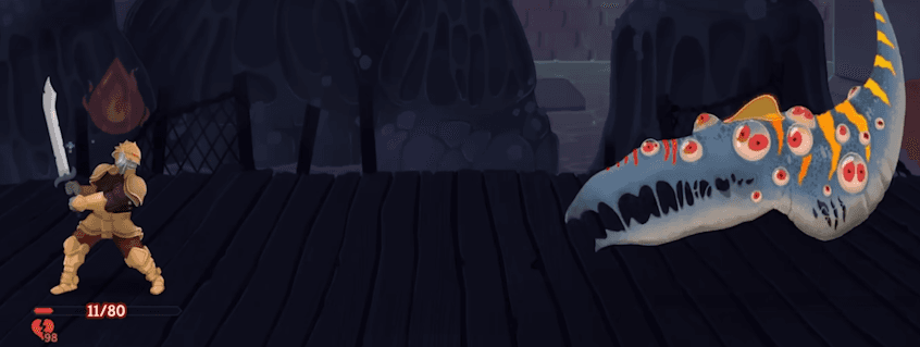 The Ironclad fighting a eel monster in Slay the Spire 2